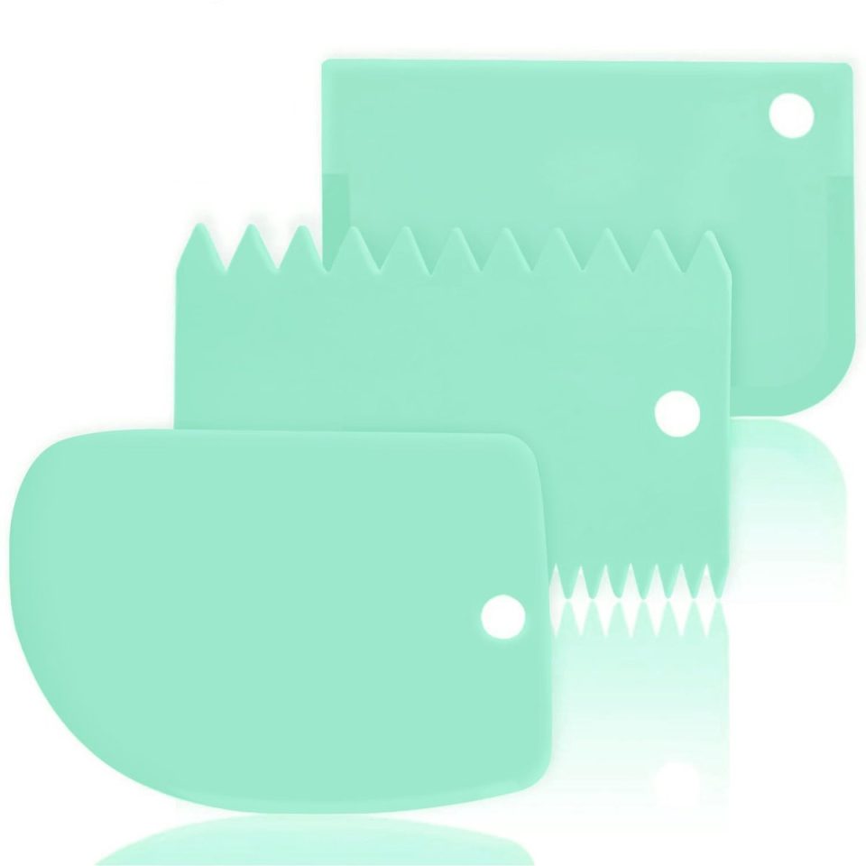 Unyqoos ® Set van drie flexibele deegschrapers voor veelzijdig gebruik in de keuken