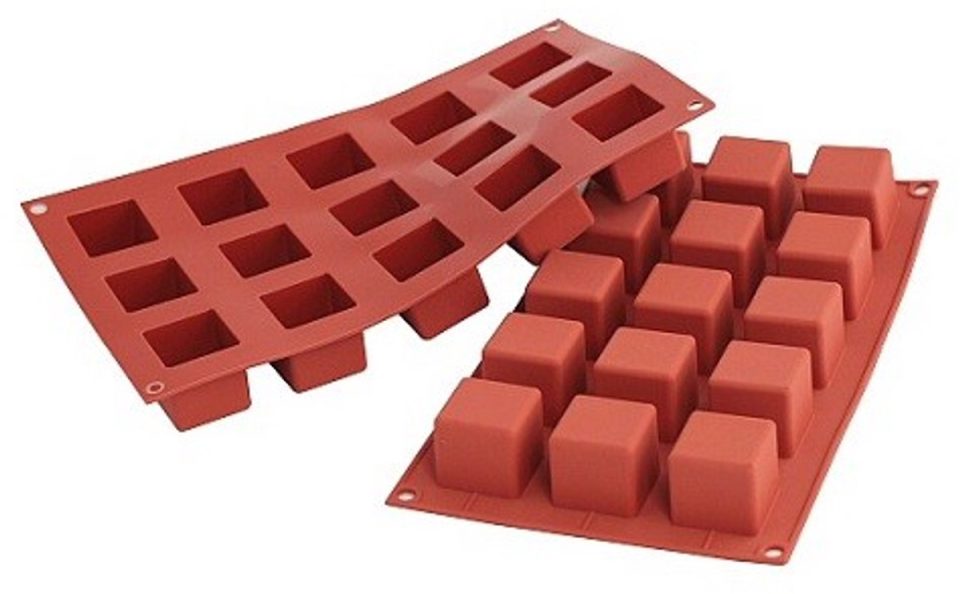 Martellato siliconen bakvorm kubus kubusmaat: 35 x 35 x 35(h) mm