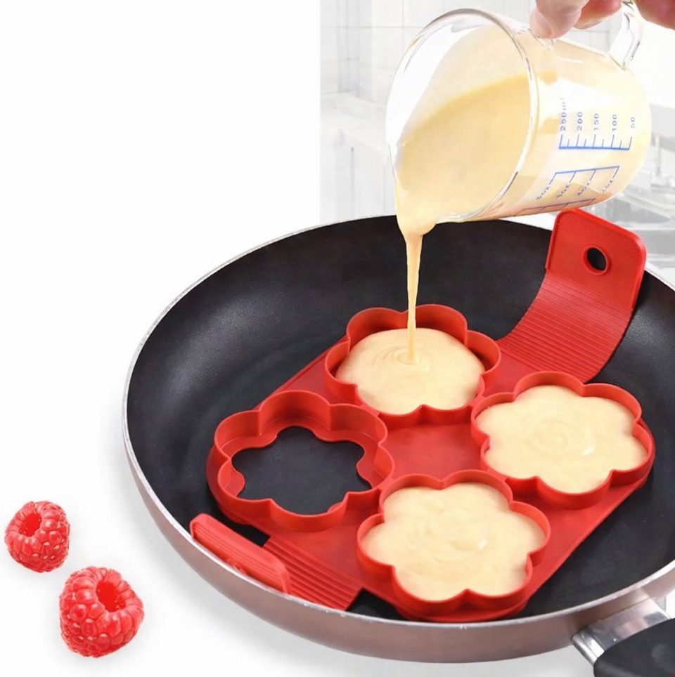 Cheaperito bakvorm Pannenkoeken Maker I Eierbakvorm I I Bakvorm Ei & Pannenkoek I Antiaanbaklaag I Bakvorm Flipper I Siliconen I Model Ster