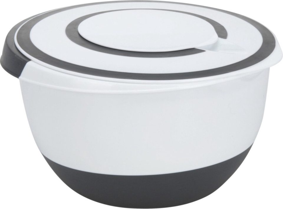 Excellent Houseware beslagkom wit antraciet