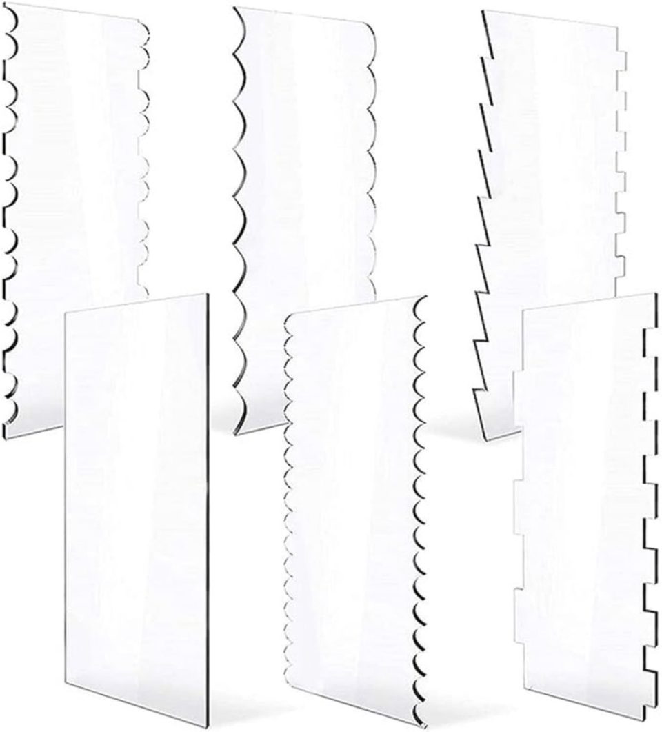 longziming Acryl Taartspatel Cake Smoother Transparant (6 stuks)