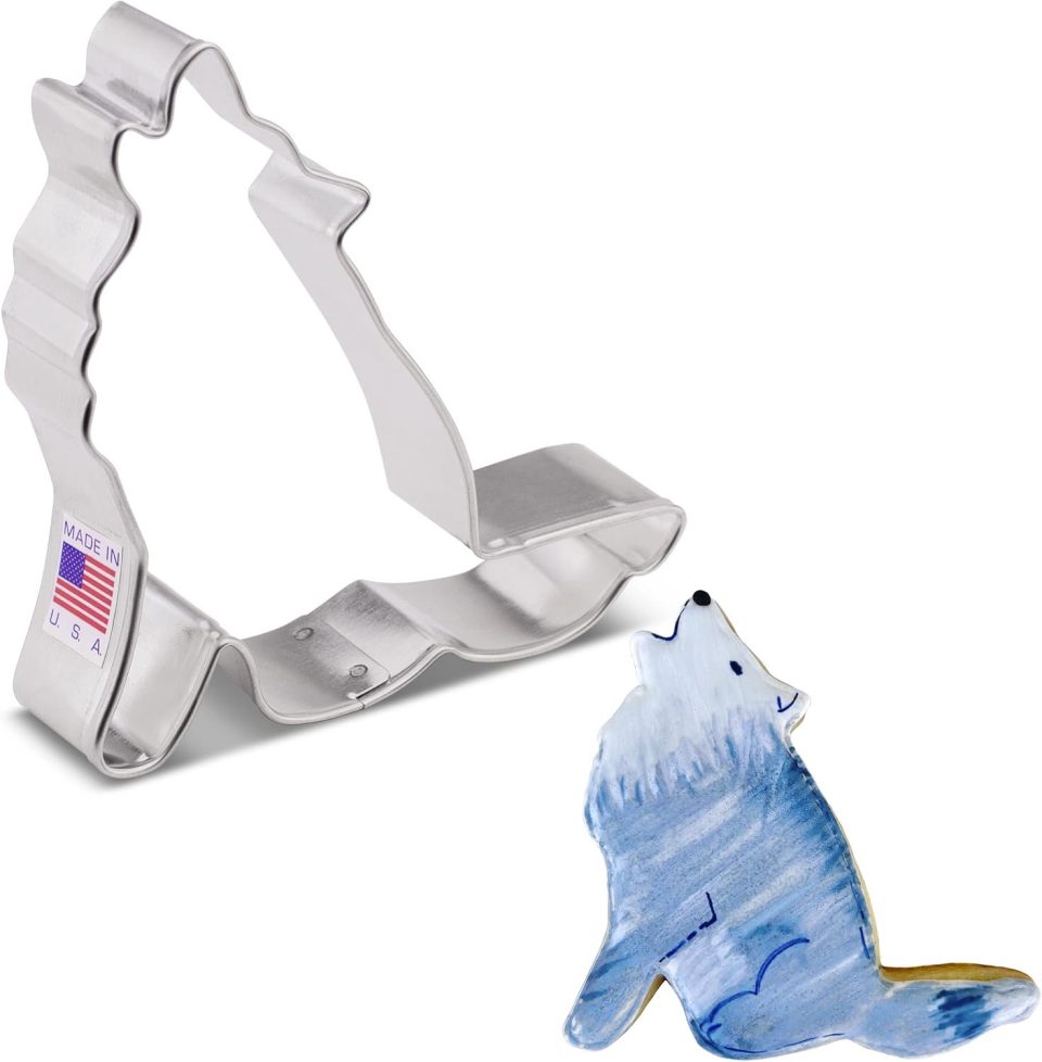 Ann Clark Cookie Cutters Ann Clark Wolf Koekjesvorm Zilver 9,5 cm