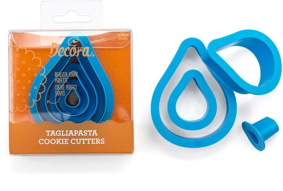 Decora 0255311 koekjesuitsteekset drops 2,2 cm (4 stuks)