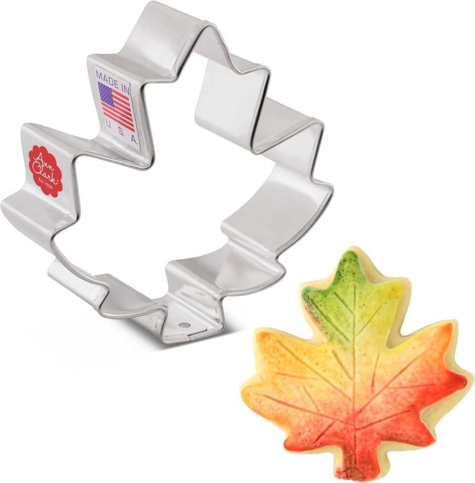 Ann Clark Cookie Cutters Merkloze Koekjesvorm Blad Roestvrij Staal 7 cm