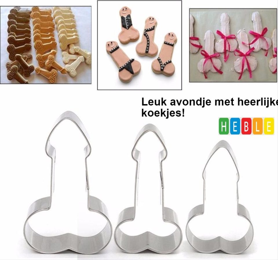 Heble® Koekjes-bakvorm Piemelvorm