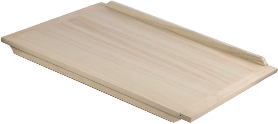Kadax Noedelplank, houten bakplank deegplank met aanslaglijsten 50 x 70 cm