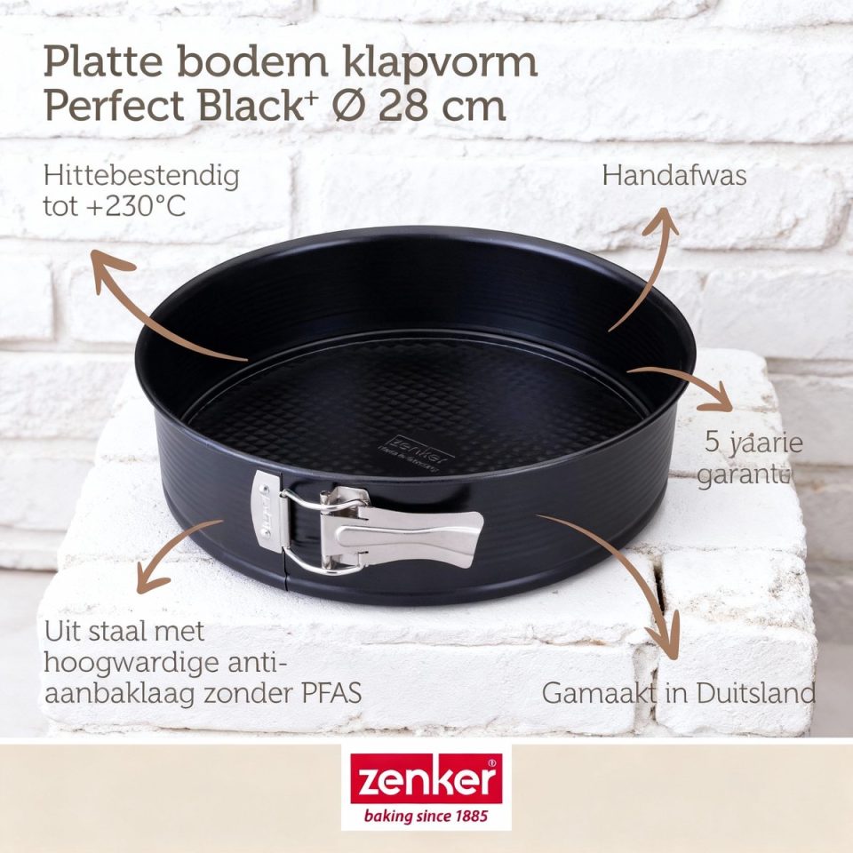 Zenker springvorm met scharnier PerfectBack+ 28 cm