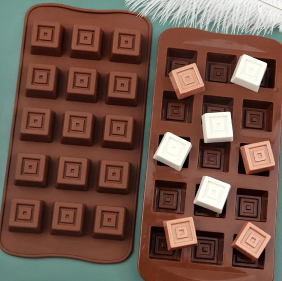 Actie4you® chocoladevorm Siliconen Vierkantjes (1 stuks)