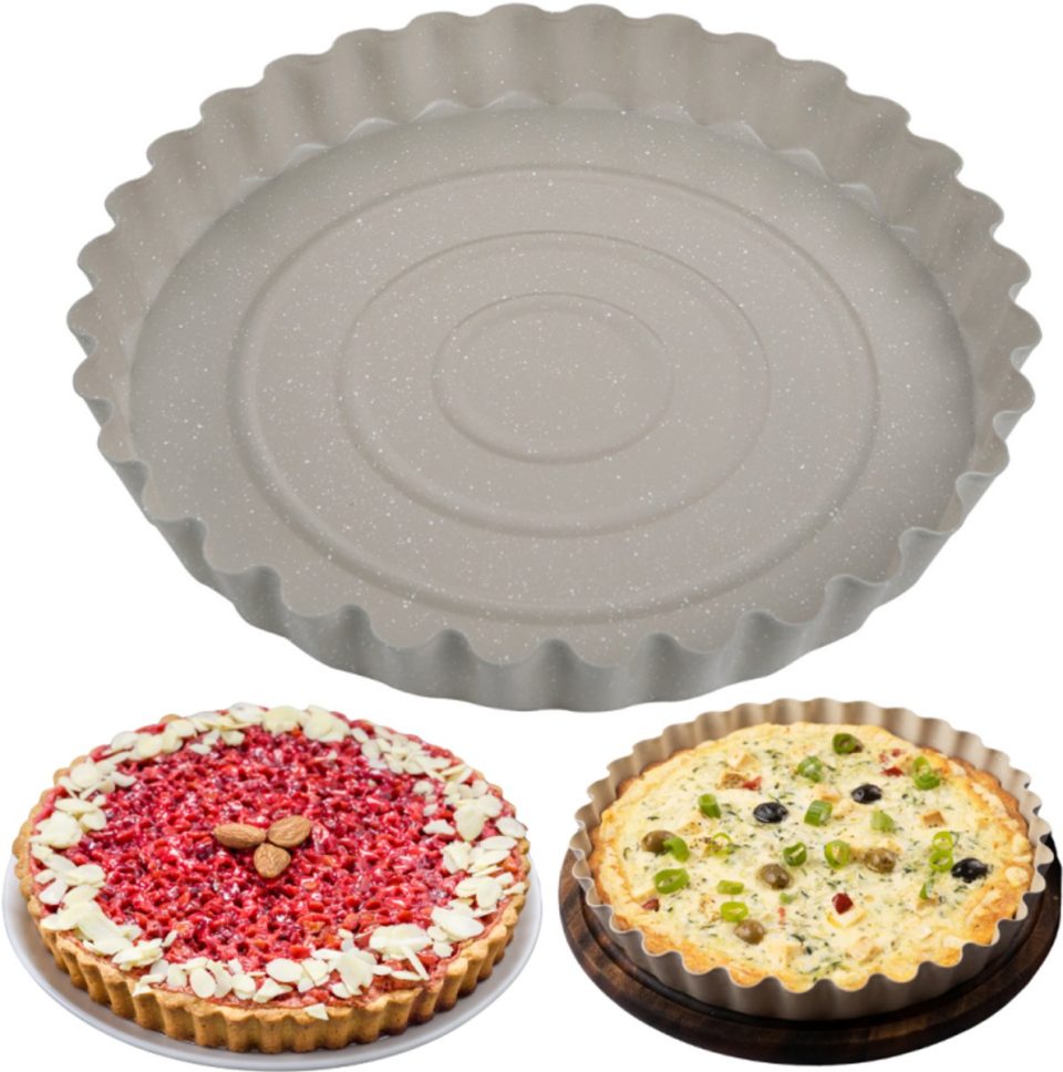 Kinghoff taartvorm 1958 Marmervorm Beige 28 cm