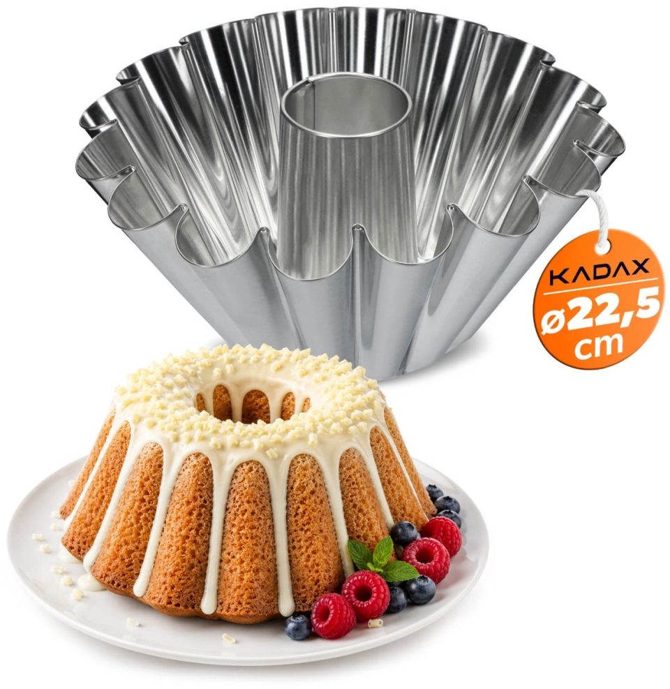 Kadax cakevorm Gugelhupfvorm, van verzinkt plaatstaal 22,5 cm