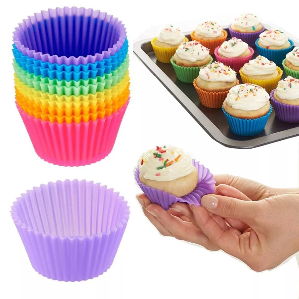 Louzir Siliconen Cupcake Vormpjes (12 stuks)