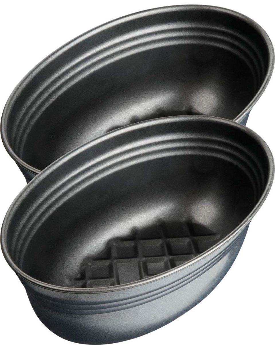 Zenker Set van 2 Ovale Broodvormen Black Metallic 26 x 16 cm