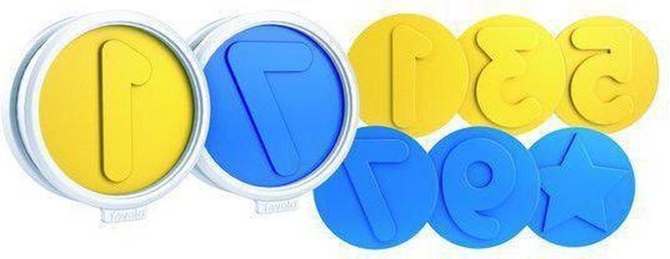Tovolo Koekjesvorm Letters Geel-Blauw