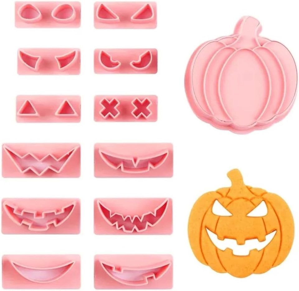 Daity Halloween pompoen koekjesvorm (13 stuks)