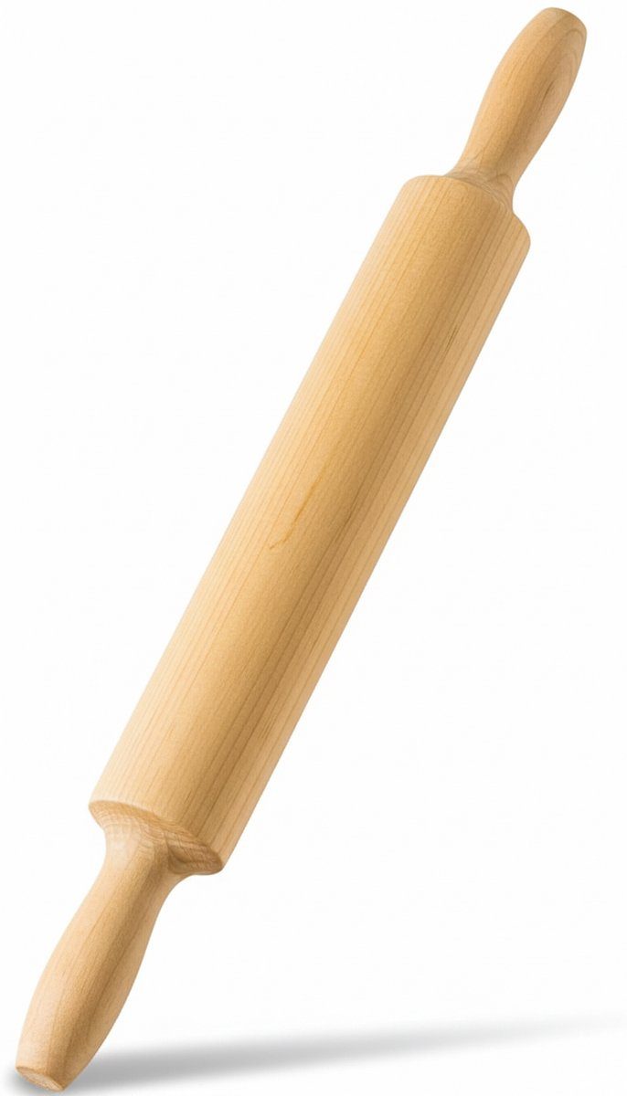 Famanu deegroller Houten met handgreep 44 cm