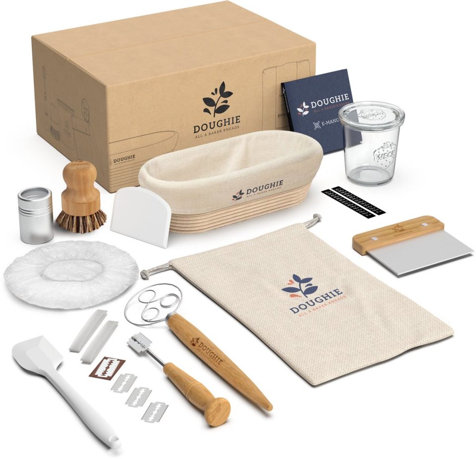 Red Gazelle rijsmand Doughie Zuurdesem Starter Set Basic Ovale Alle Bakbenodigdheden Met E-Manual 25 cm