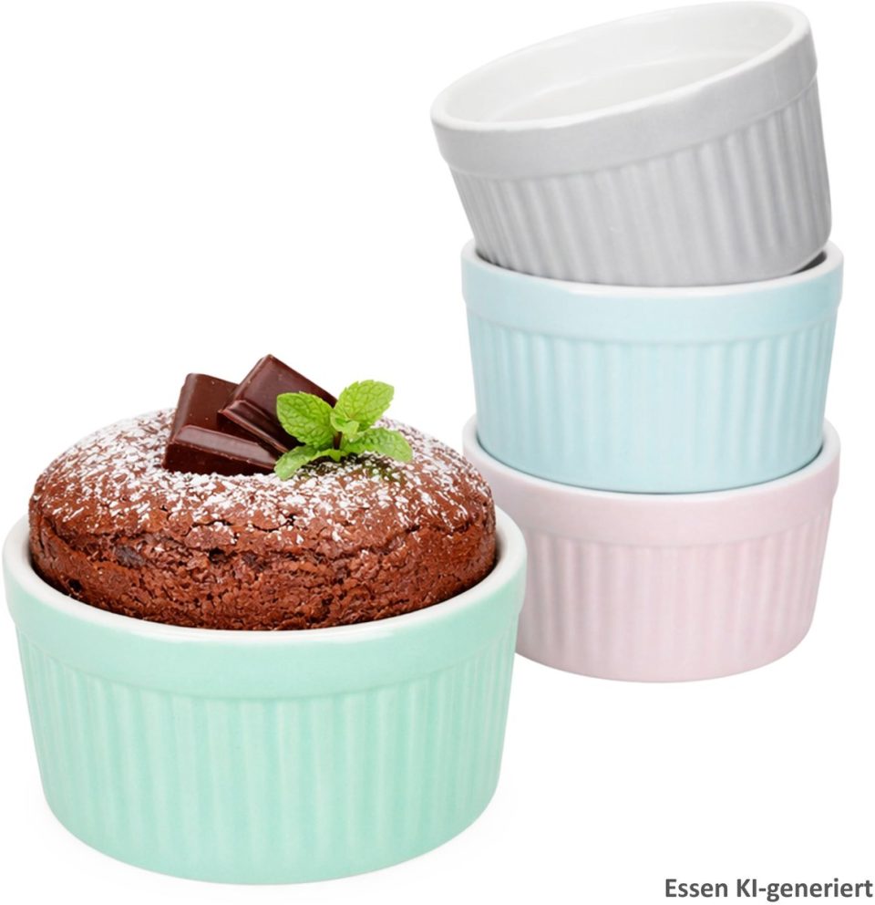 MamboCat 4-delige set soufflébakjes Emilia schaaltjes elk 1X roze lichtblauw 24320214