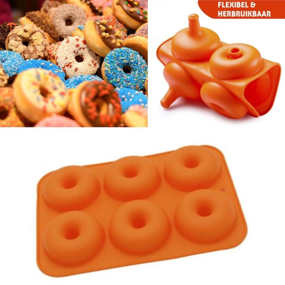 Supplyu Hoogwaardige Siliconen Donutvorm Oranje