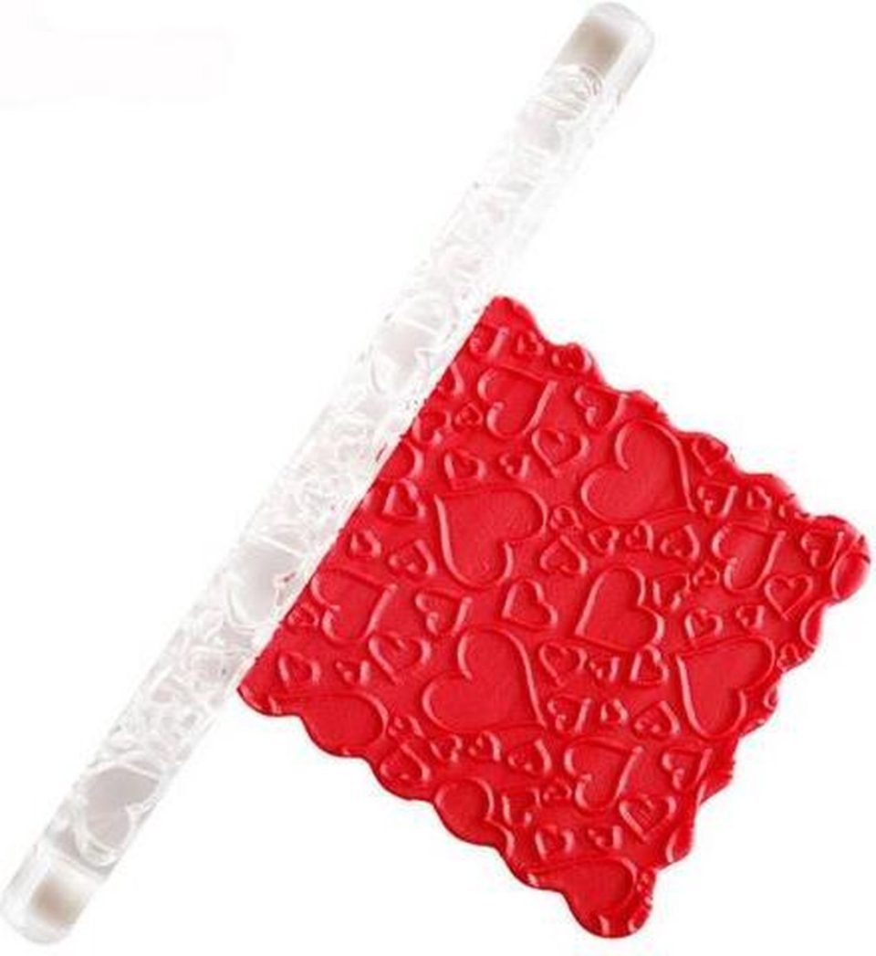 Ardran & Tookar uitsteekvorm Fondant roller Marsepein roller voor taart / icing / cake / cupcake decoratie Vorm roller Deegroller Fondantroller Uitstekers Hartjes (1 stuks)