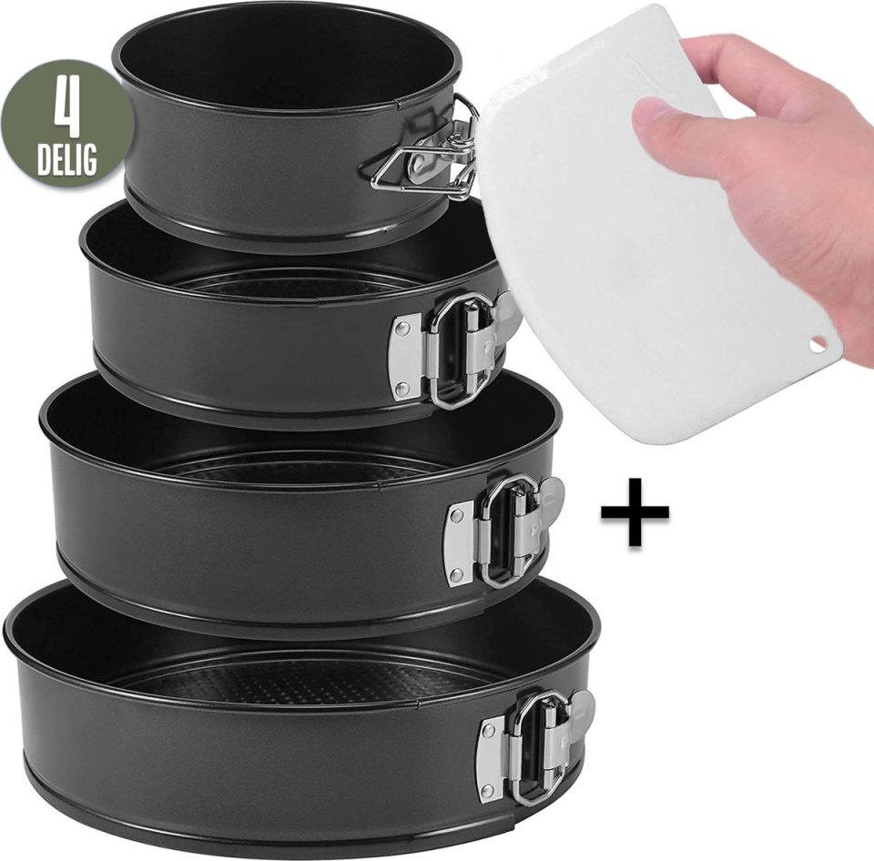 Coock springvorm 4-delig Ronde Set Bakblik Rond 28 cm