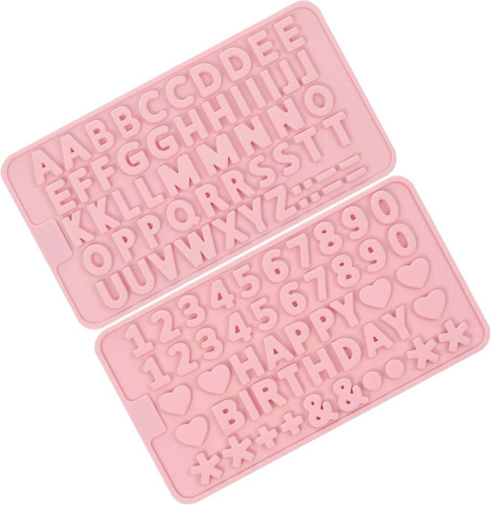 Qttvbtna Siliconen Lettervormen Roze (2 stuks)