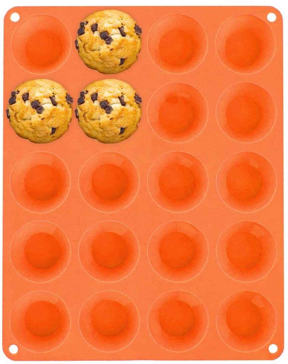 Orion siliconen bakvorm Silline Mini Muffins Bruin