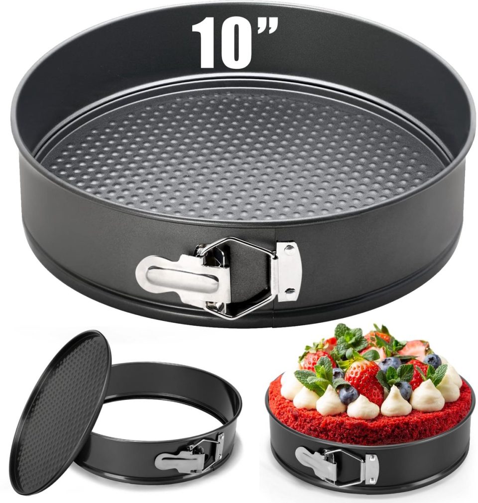 Famanu springvorm met platte bodem van zwart 26 cm