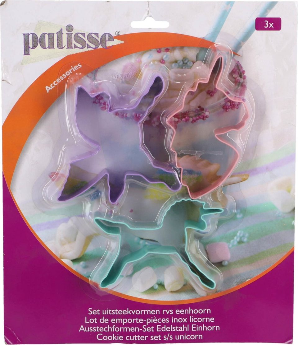 Patisse 3-delige Eenhoorn-vormenset