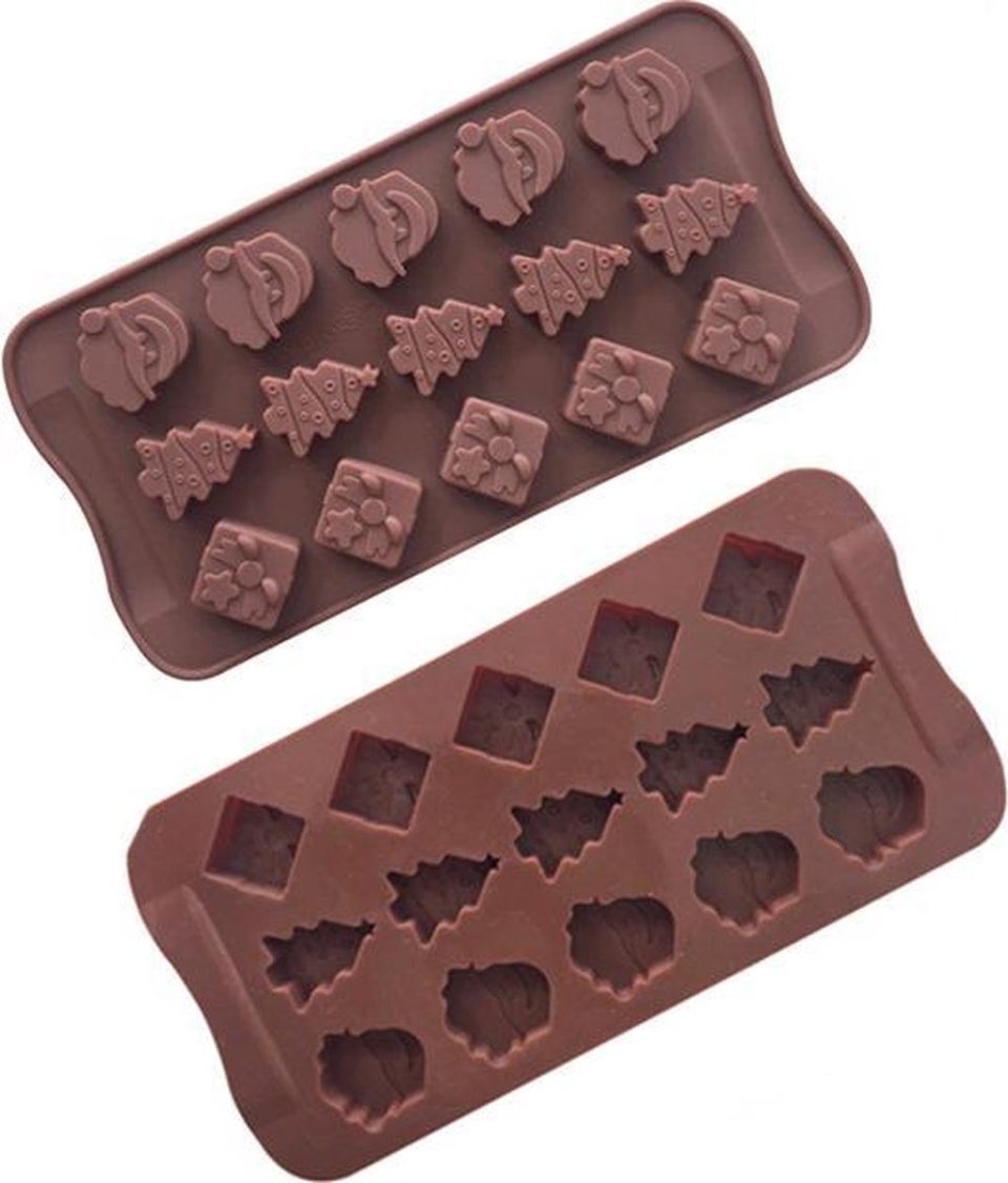 ProductGoods siliconen bakvorm Kerstvorm Bonbonvorm Choladevorm Bakvormen (15 stuks)