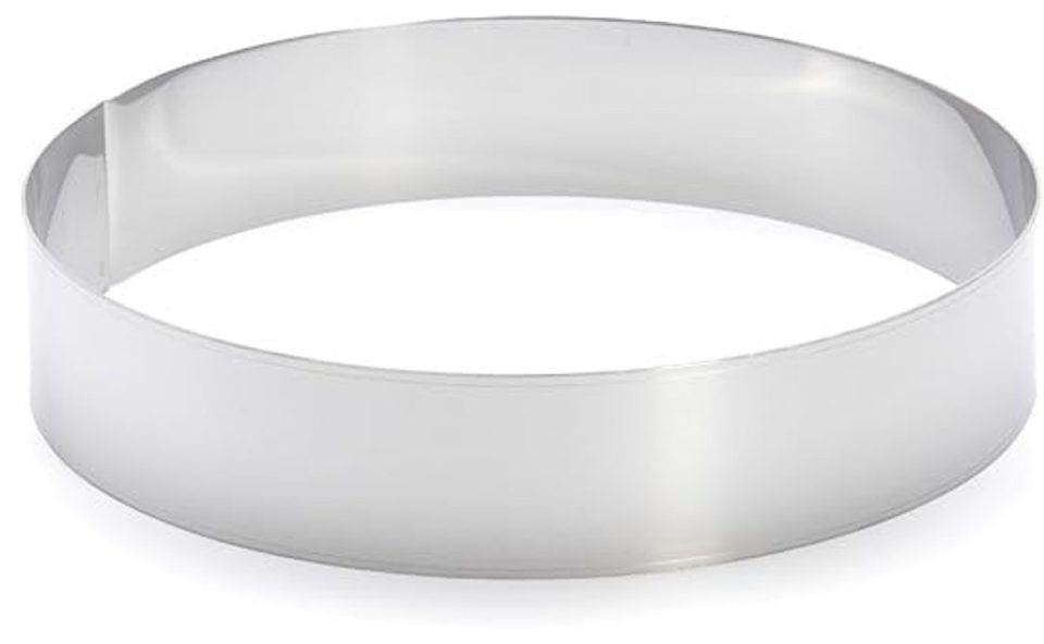 Ibenzoa taartring Roestvrijstalen ronde voor perfecte desserts 22 cm 4,5 cm
