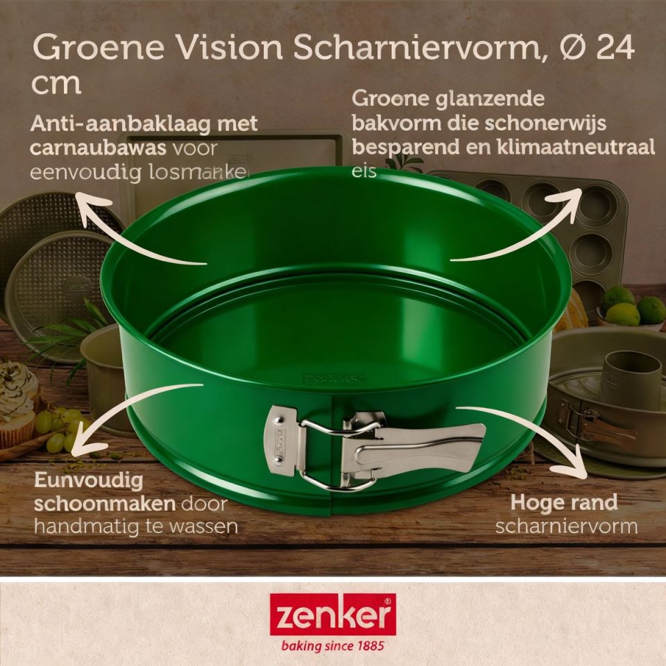 Zenker springvorm met scharnier Green Vision 24 cm