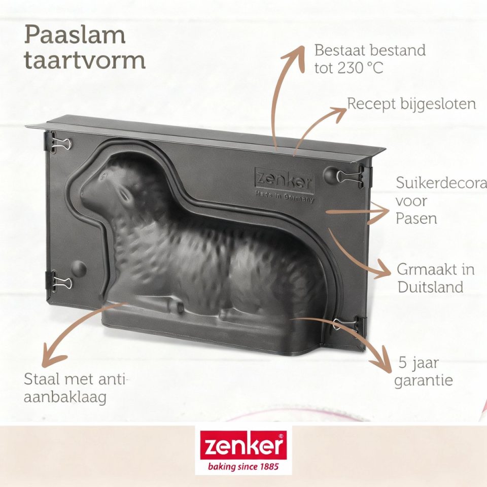 Zenker 3D-taartvorm in de vorm van een paaslam Special