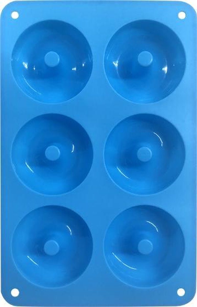 Jumada 's Donut maker- Donutvorm \ Blauw \ Siliconen \ Ø7cm