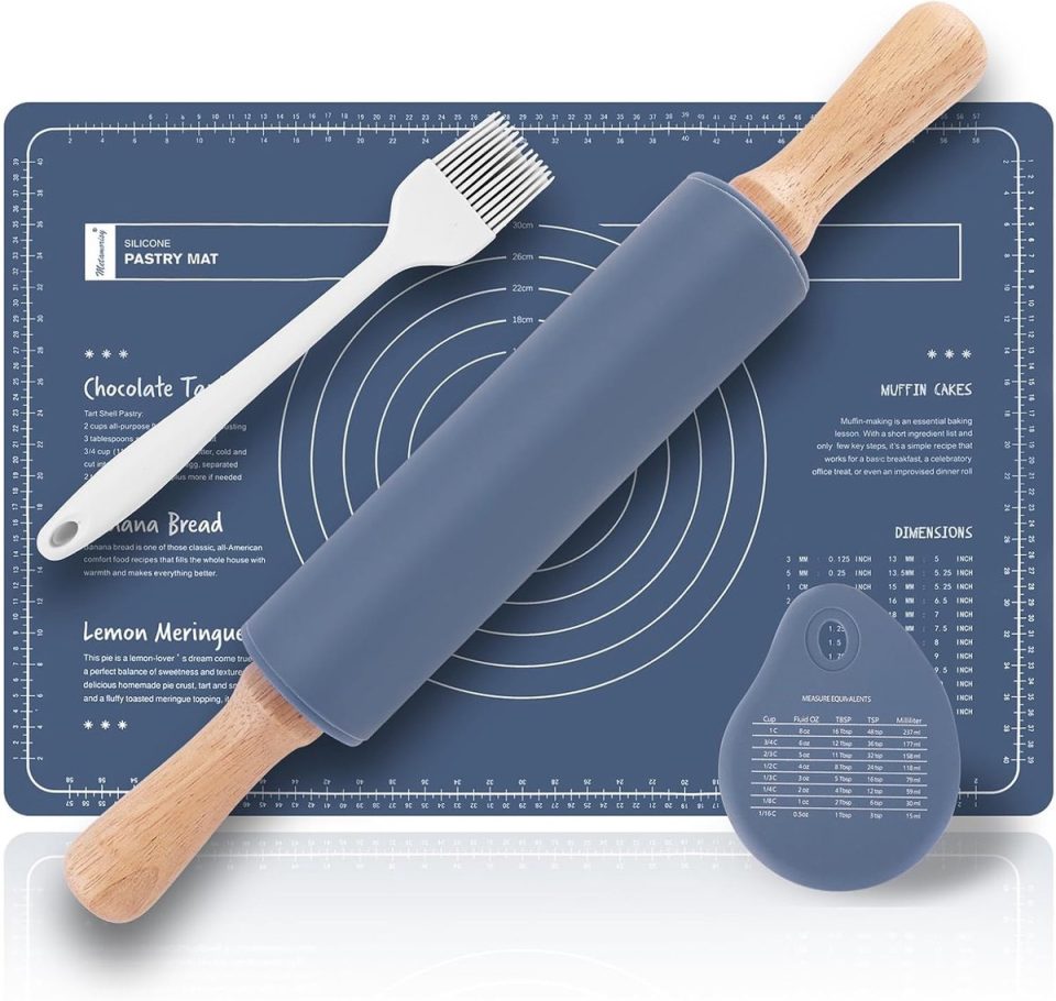 Famanu Deegroller- en siliconenmat set van 4 38 cm