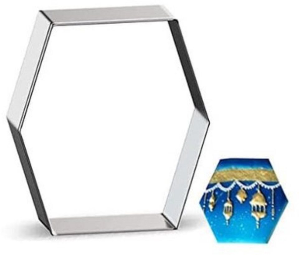 Winkrs uitsteekvorm Zeshoek figuur 7,6 cm 6,6 cm