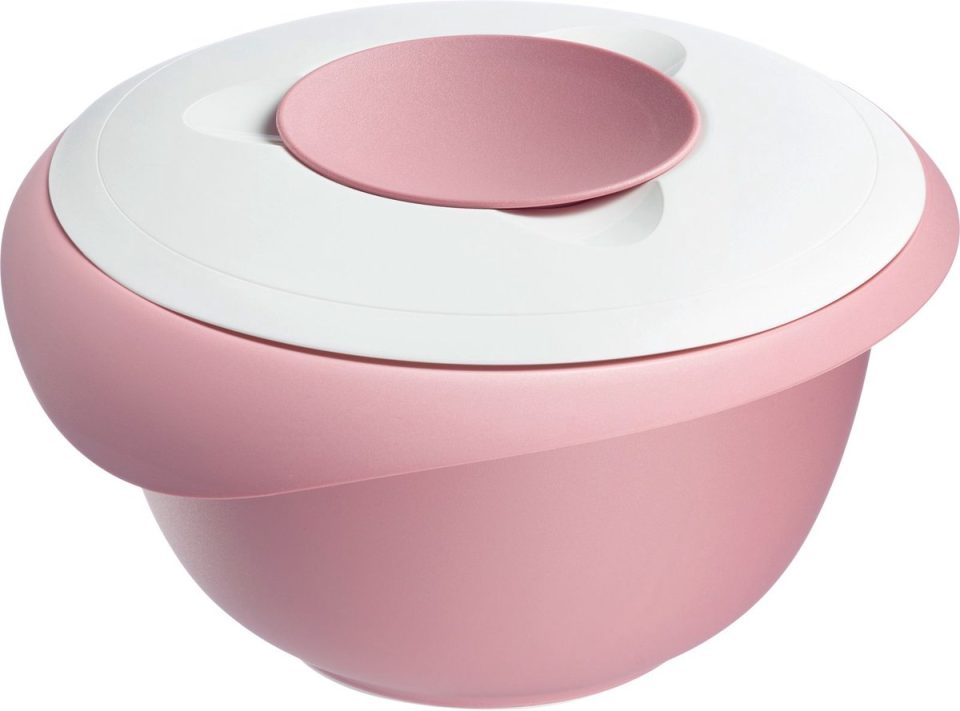 Westmark Mengkom met tweedelige deksel wit roze 2,5 l