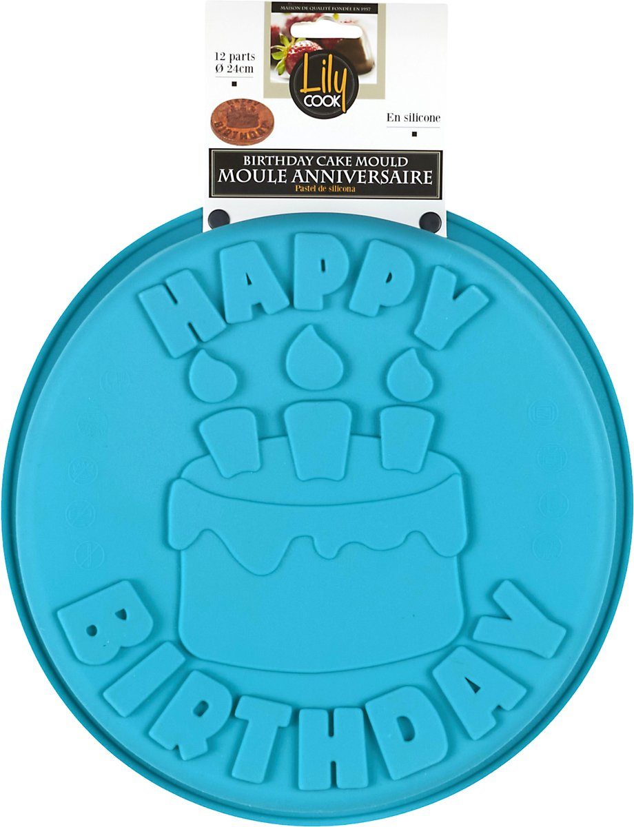 ´merkloo taartvorm Ronde cakevorm Happy Birthday Ø24cm