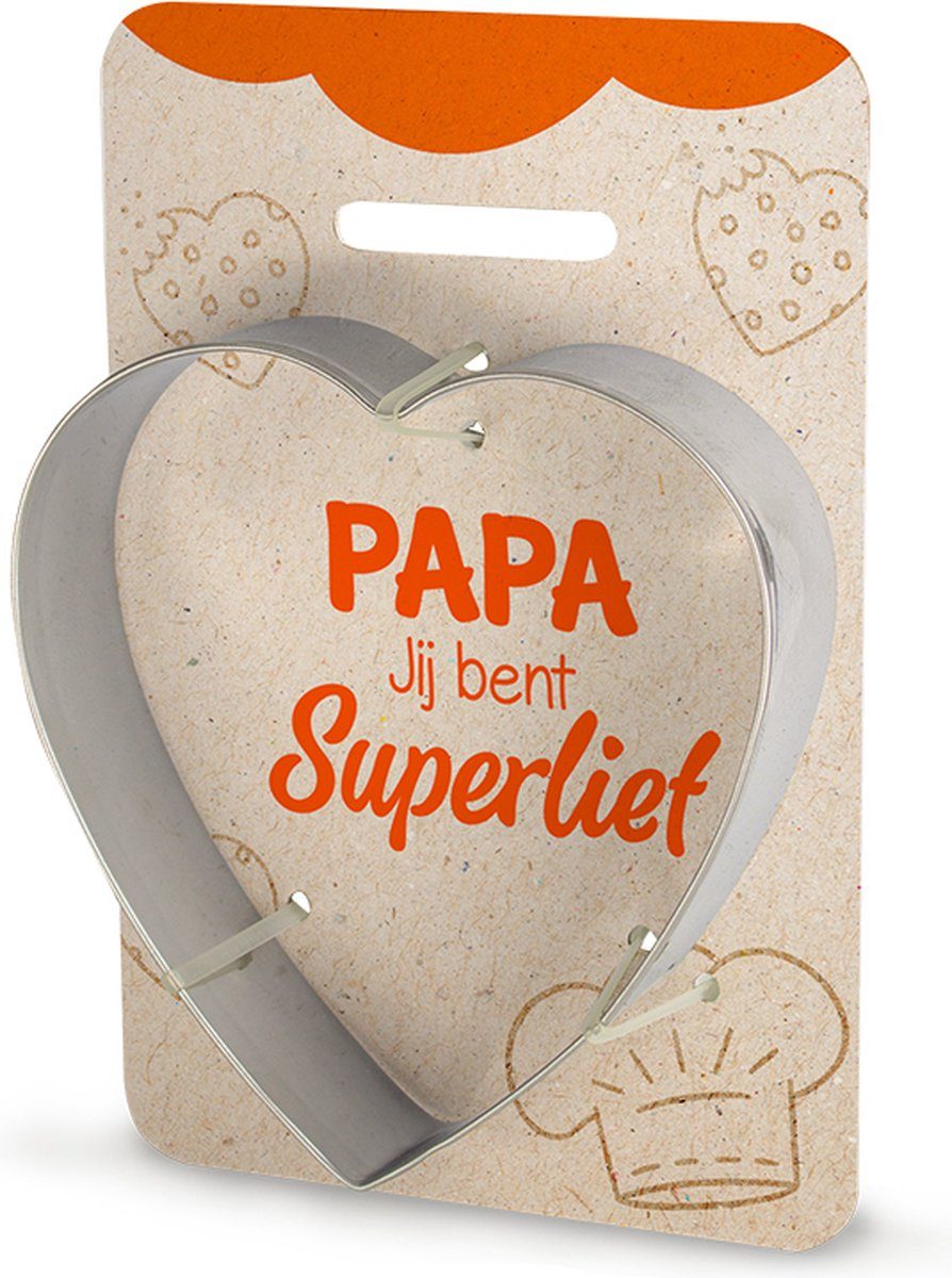Miko Koekvorm, hart vorm, koekjesvorm, lieve papa, cadeau idee vaderdag, origineel cadeau voor papa