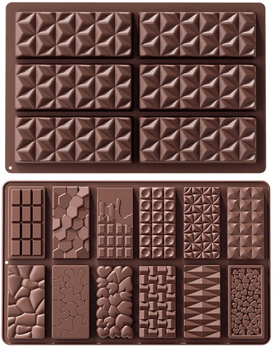 Unyqoos chocoladevorm Siliconen voor Zelfgemaakte Chocoladerepen en Pralines