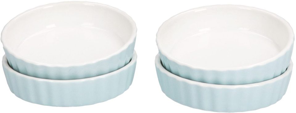 MamboCat Set van 4 crème brûlée vormpjes Emilia lichtblauwe schaaltjes 24320110