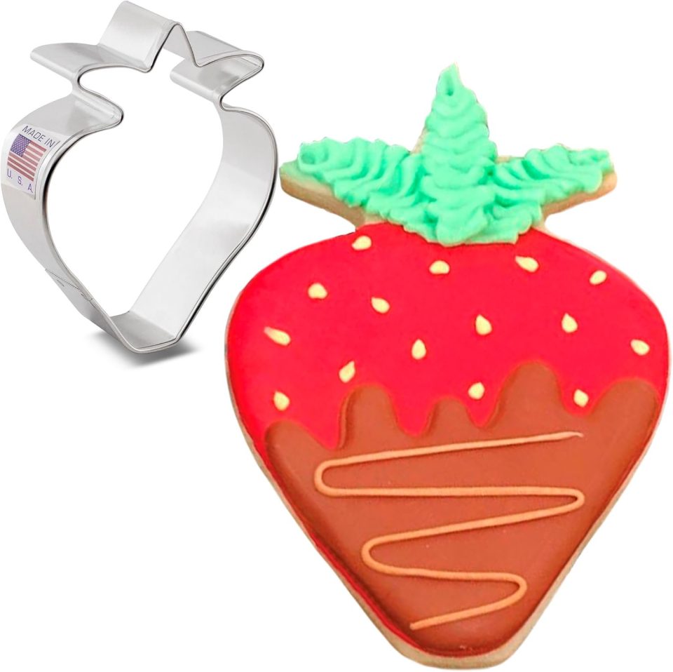 Ann Clark Cookie Cutters Aardbeien Koekjesvorm Metaal 9 cm