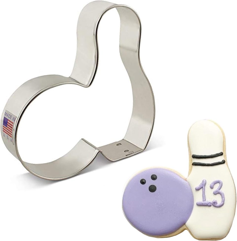 Ann Clark Cookie Cutters Bowling Kegel Koekjesvormpjes Metaal 9 cm