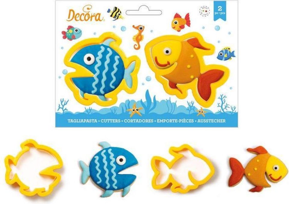 Decora uitsteker Koekjes Set Vissen (2 stuks)