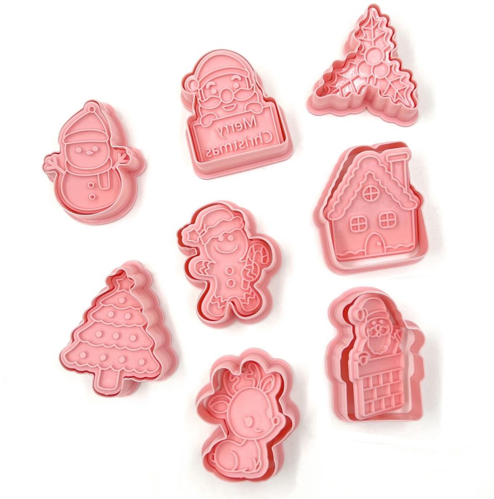 Famanu Kerst koekjesvormen set van 8 in verschillende feestelijke