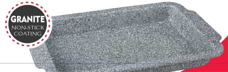 Klausberg bakvorm Kb-7383 Rechthoekige Graniet Coating Grijs 40,5 x 27 x 4,5 cm