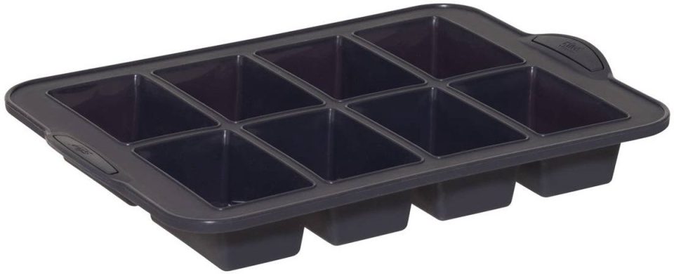 5 Five Simply Smart Silitop rechthoekige mini-cakevorm, grijs 24 x 37 cm