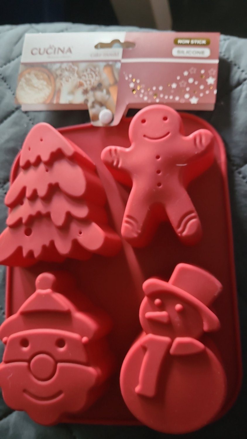 cucina cakevorm kerst figuren: rood sileconen Bakvorm bakmal