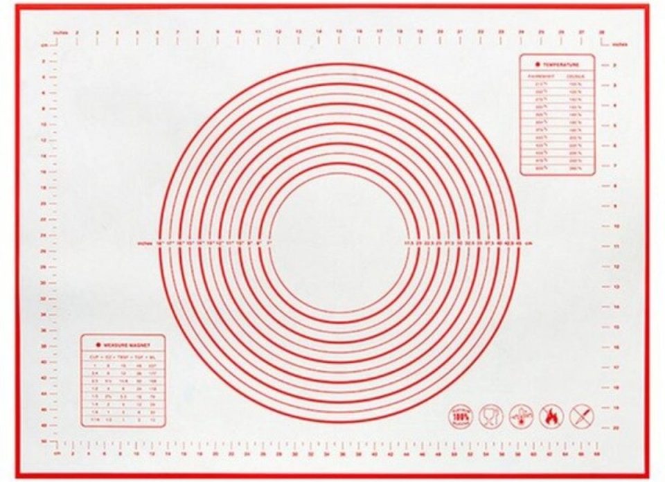 Kelerino. Siliconen Deegmat Silicone Rood 60 x 40 cm