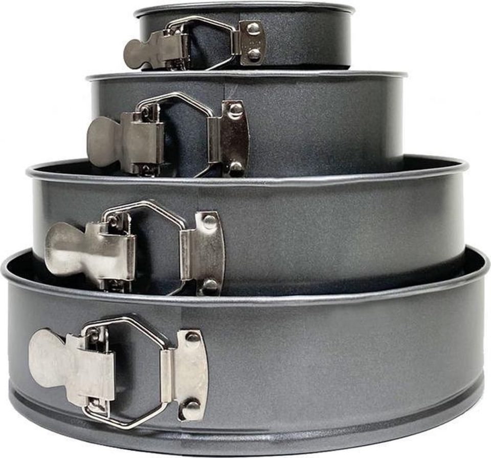 Krumble springvorm set 4 delig Grijs 12 cm