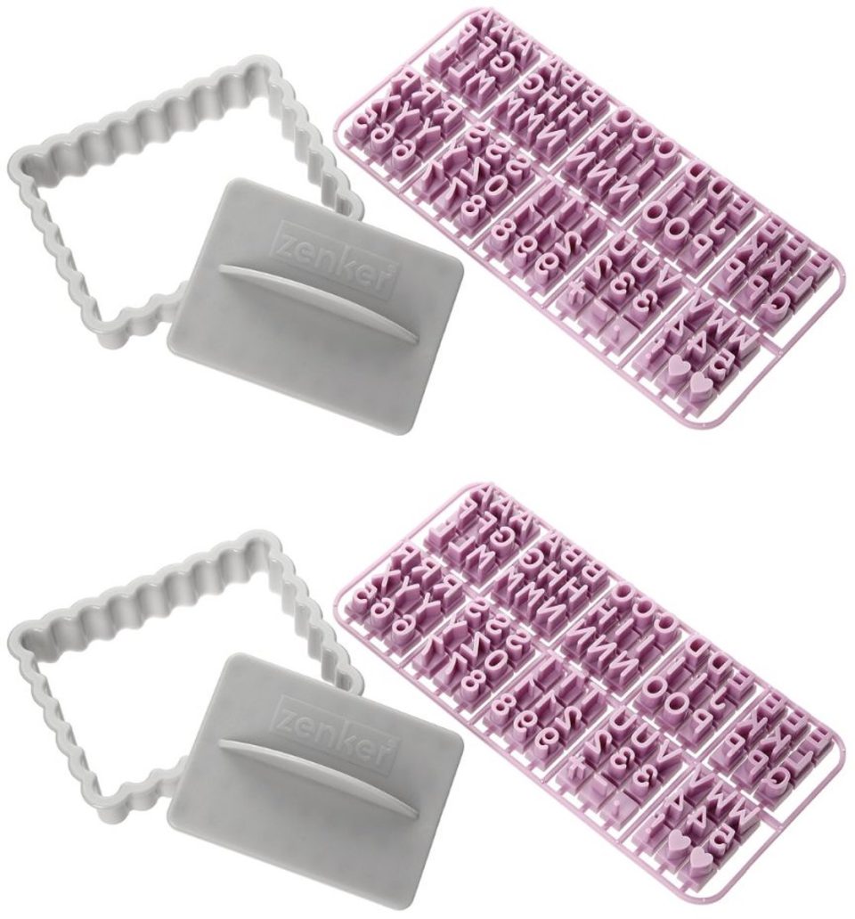 Zenker Set van 2 alfabetstempels voor koekjes Smart Pastry